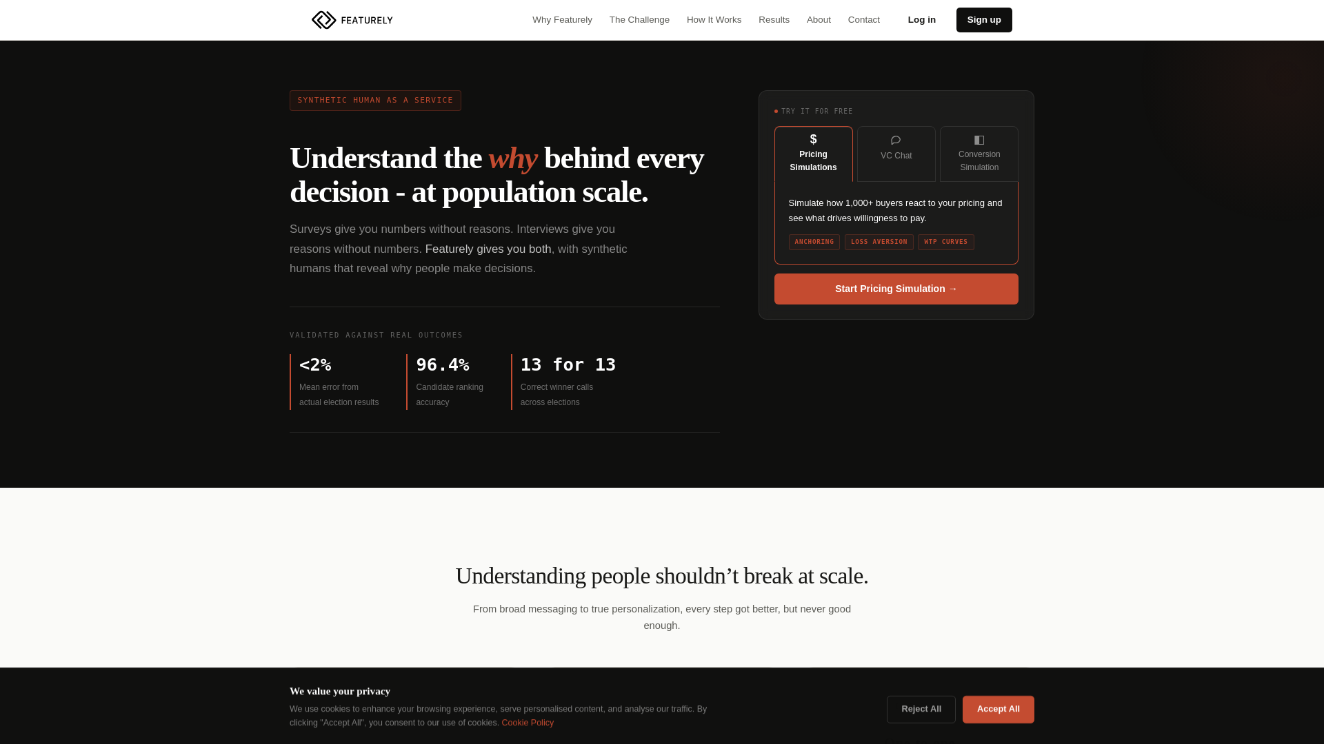 website screenshot of https://clickfeaturely.org/