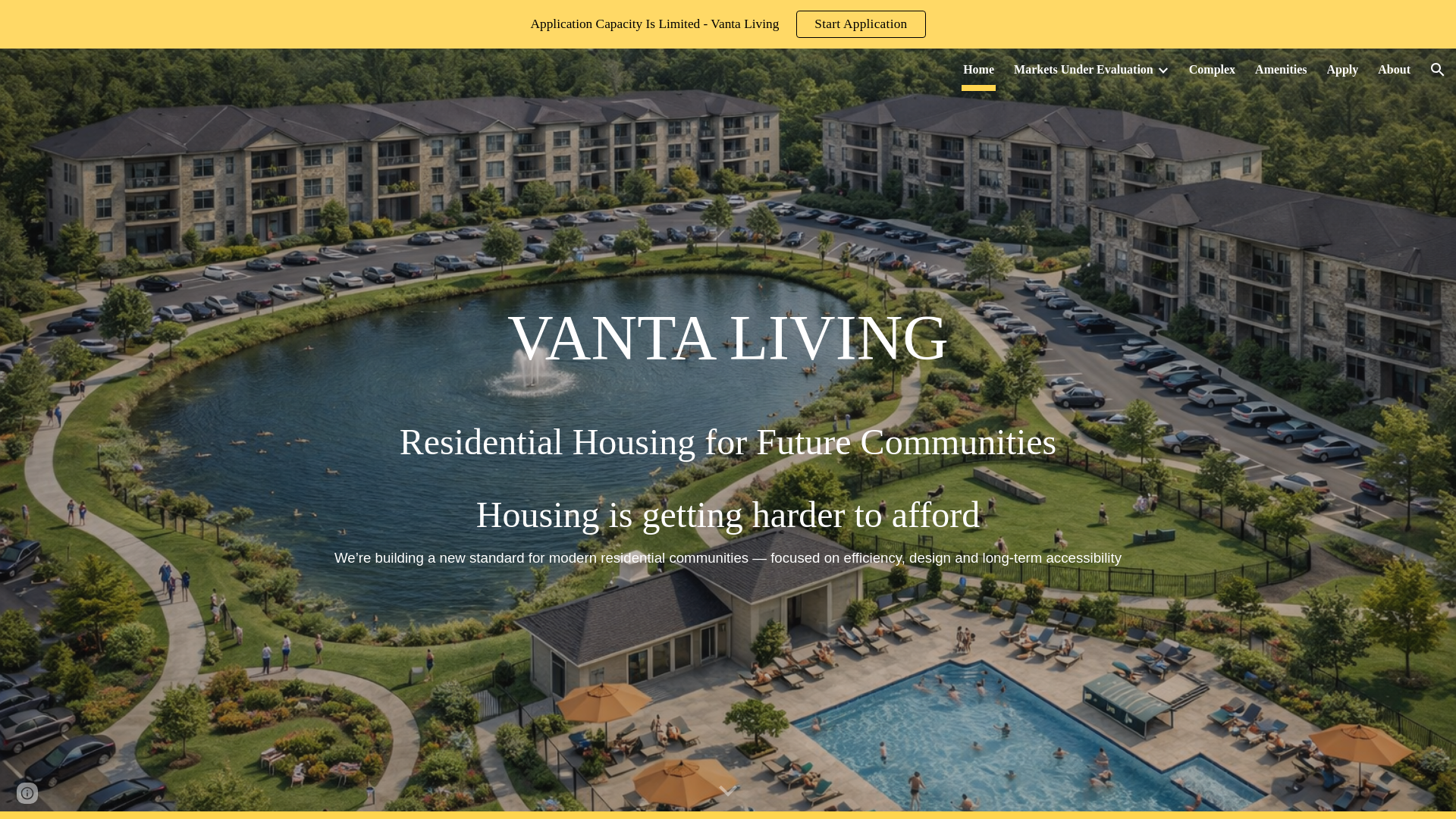 website screenshot of https://vantalifestyles.com