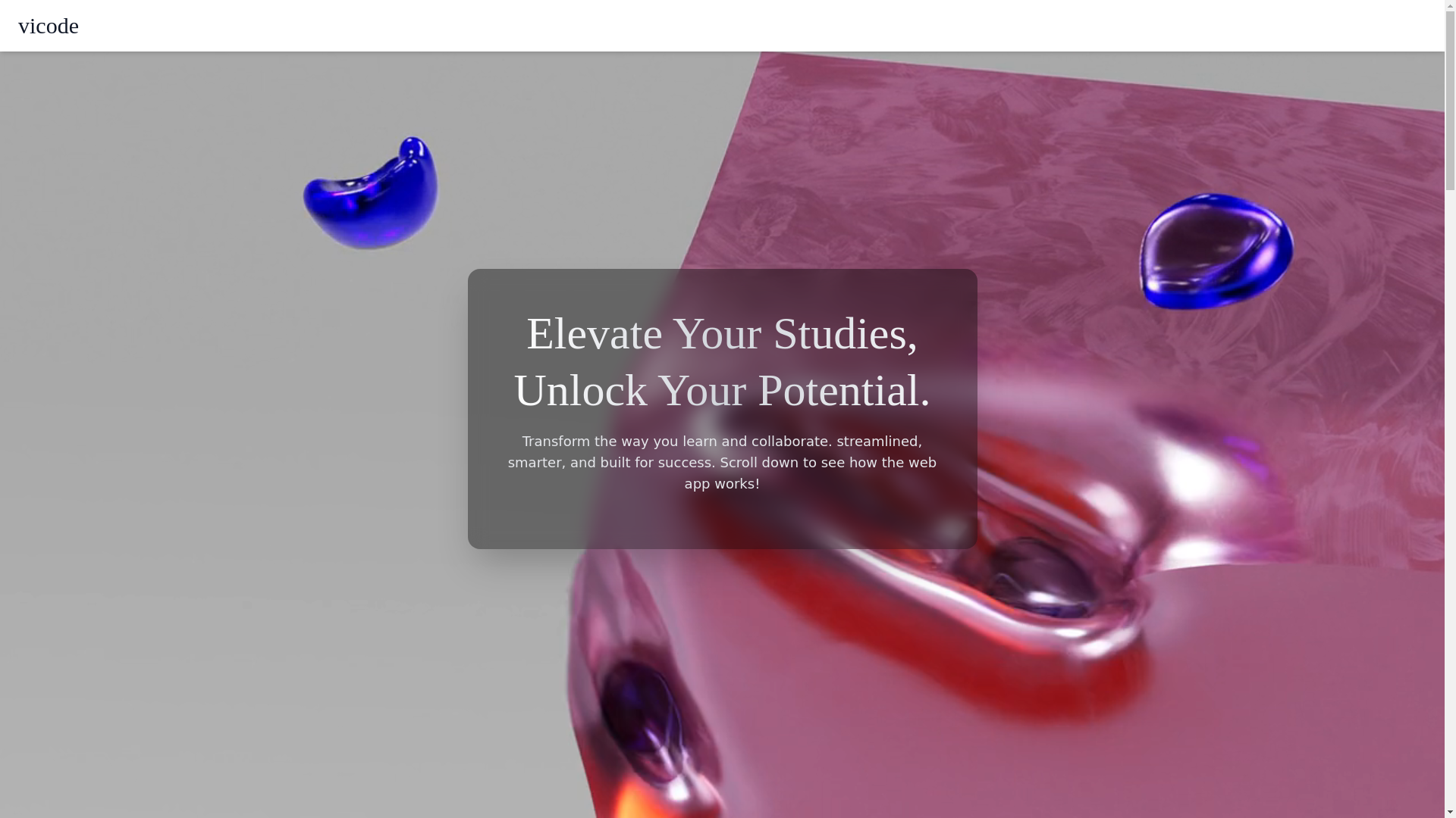 website screenshot of https://vicode.live/