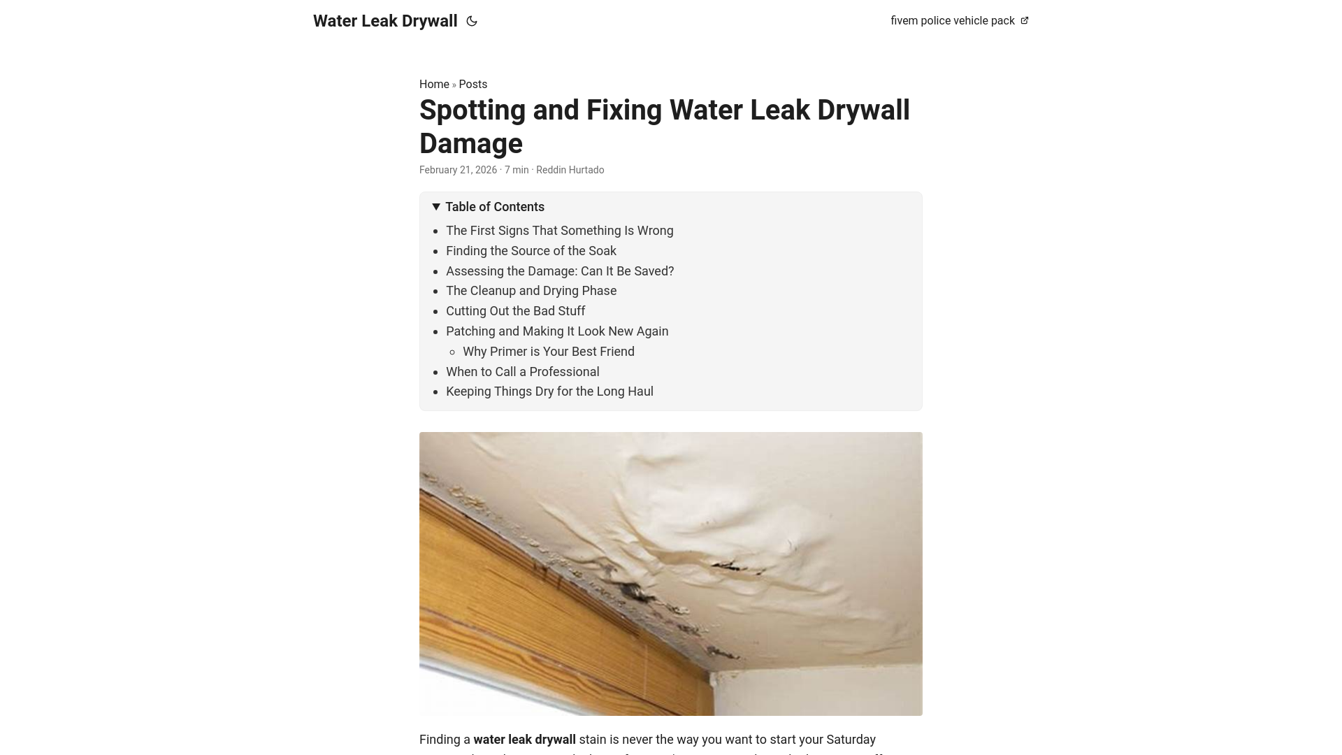 website screenshot of https://water-leak-drywall.pages.dev/