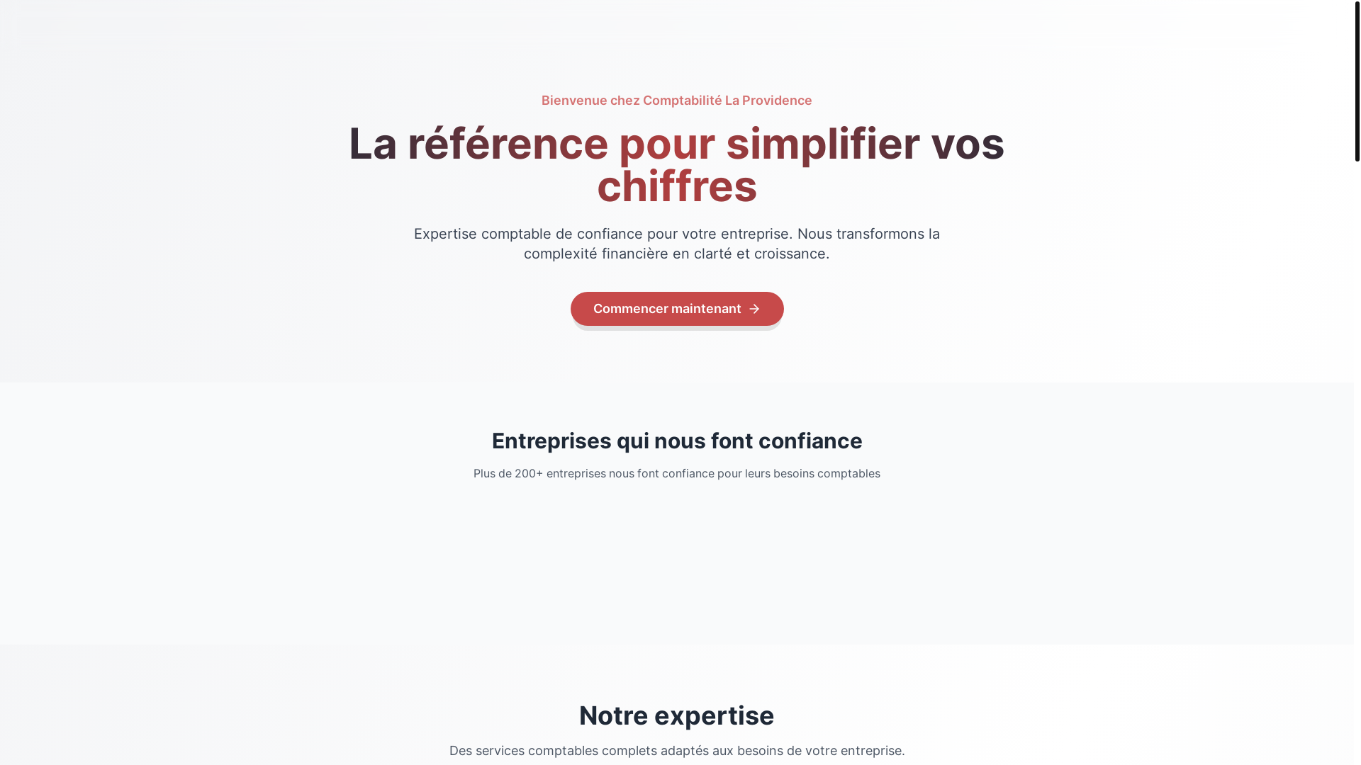 website screenshot of https://gestionlaprovidence.ca/