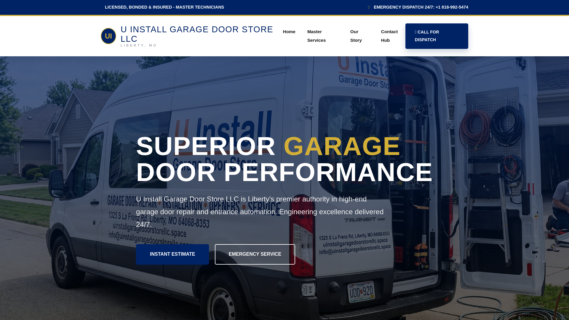 website screenshot of https://uinstallgaragedoorstorellc.space
