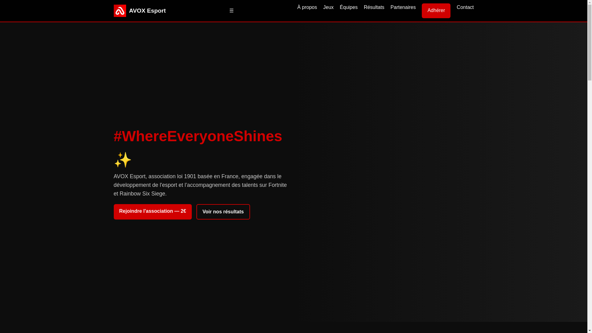 website screenshot of https://avoxesport.pages.dev/
