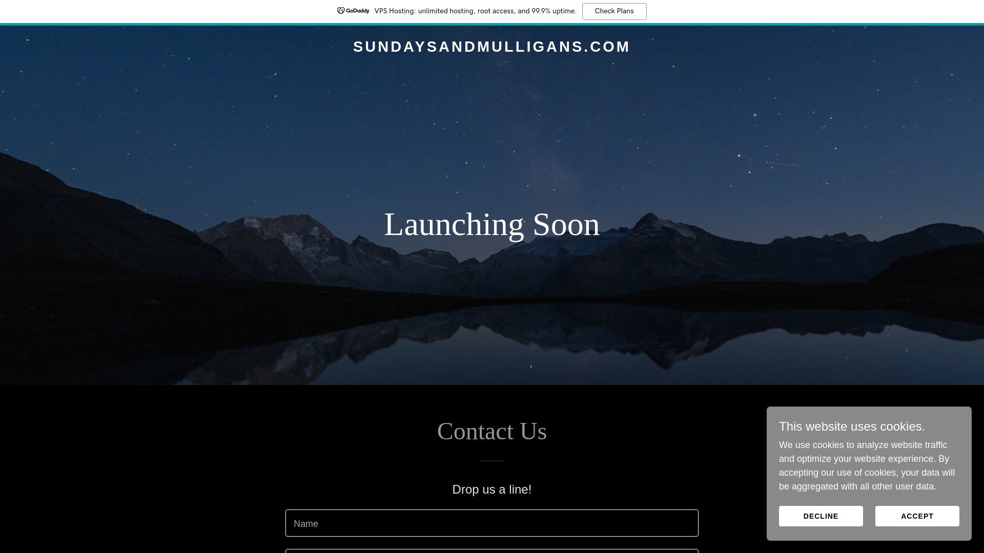 website screenshot of https://sundaysandmulligans.com/