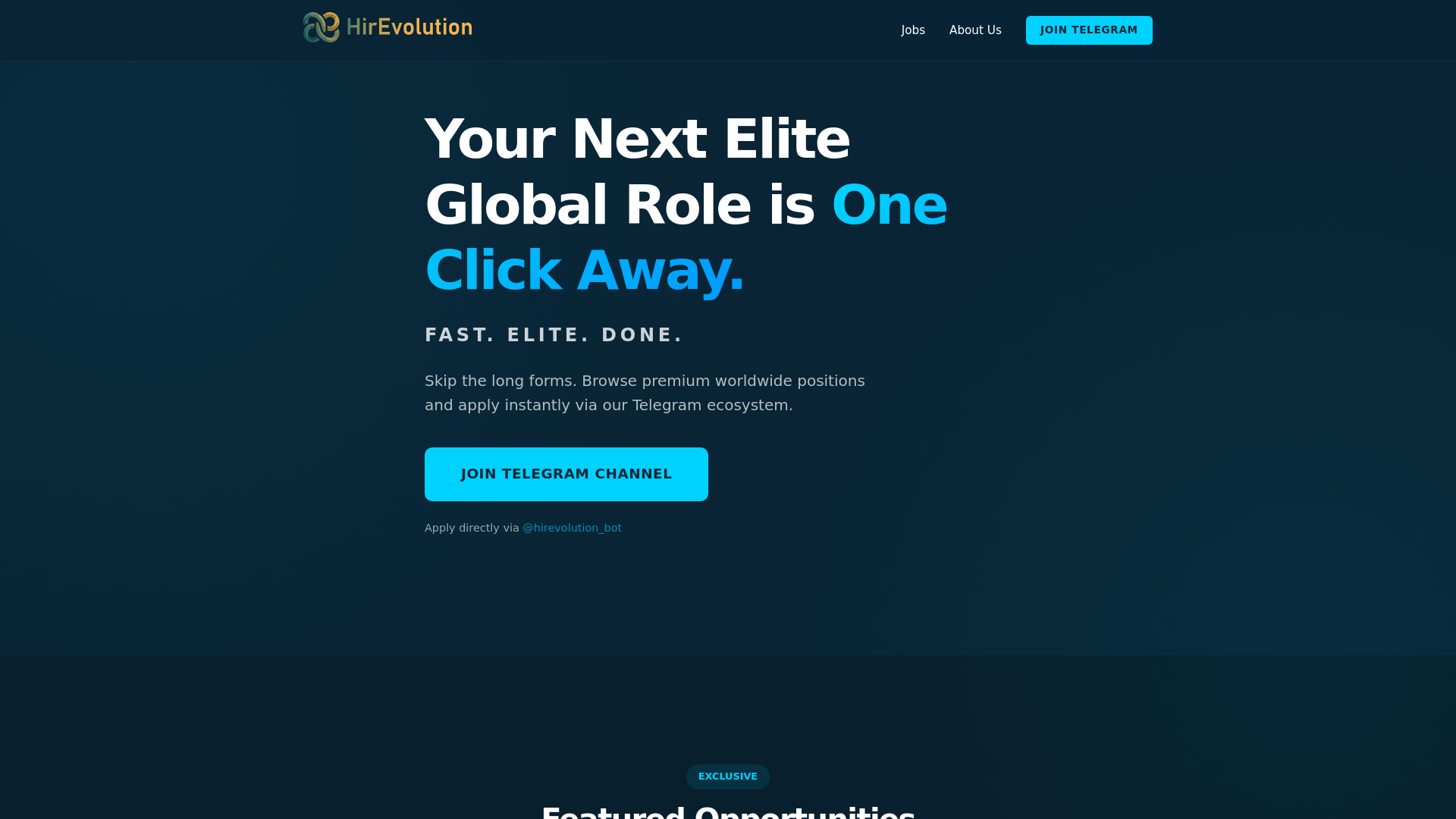 website screenshot of https://hirevolutionjobs.online/