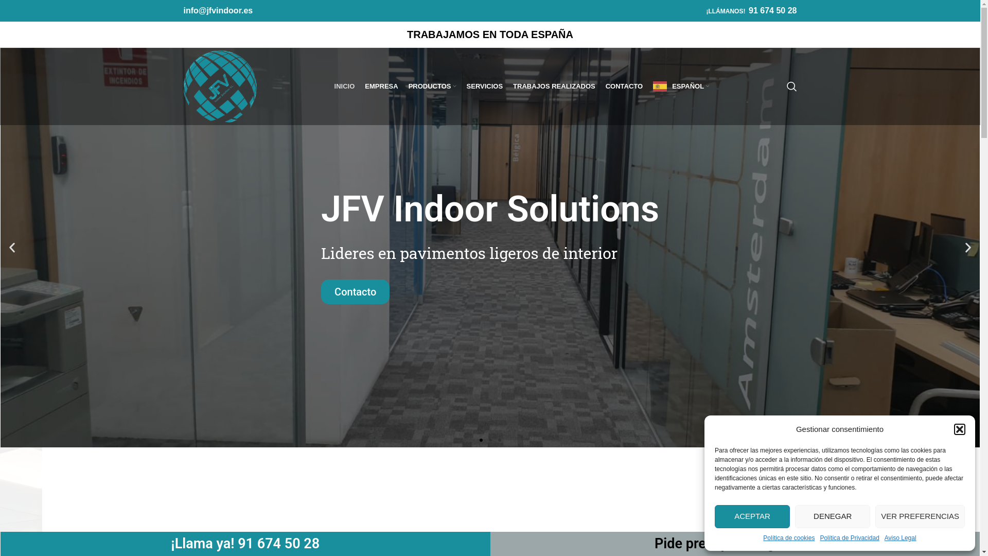 website screenshot of https://jfvindoor.es/
