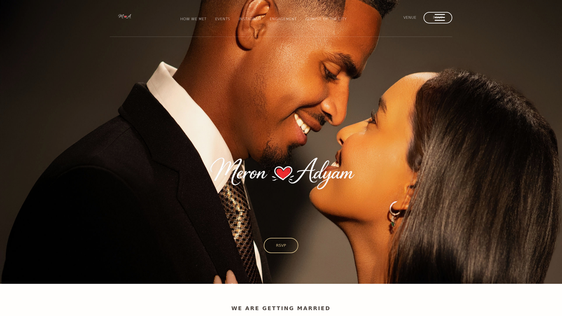 website screenshot of https://meronadyam.com/