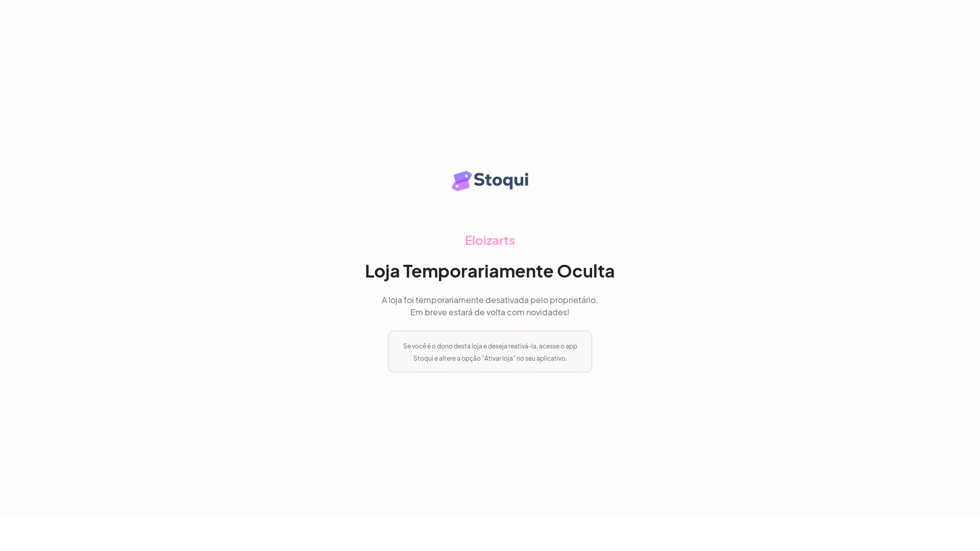 website screenshot of https://eloizaarts.com.br/