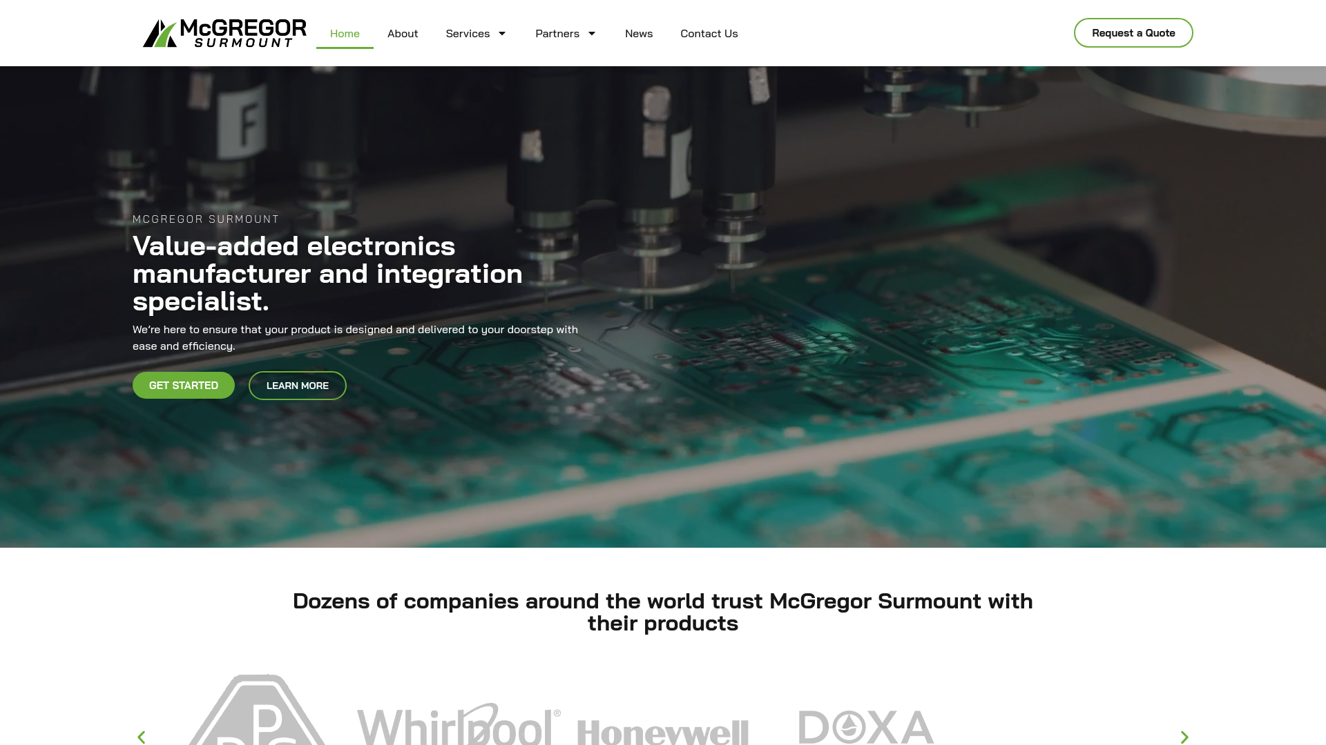 website screenshot of https://mcgregor-surmount.com/