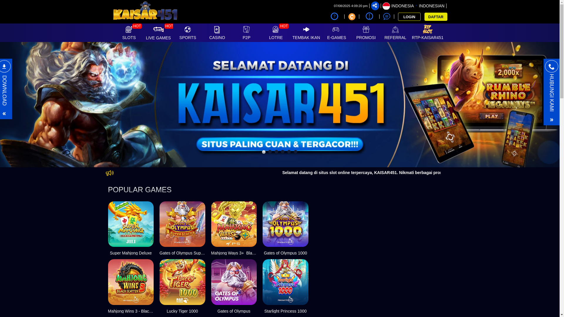 website screenshot of https://kaisarbluegame.com/