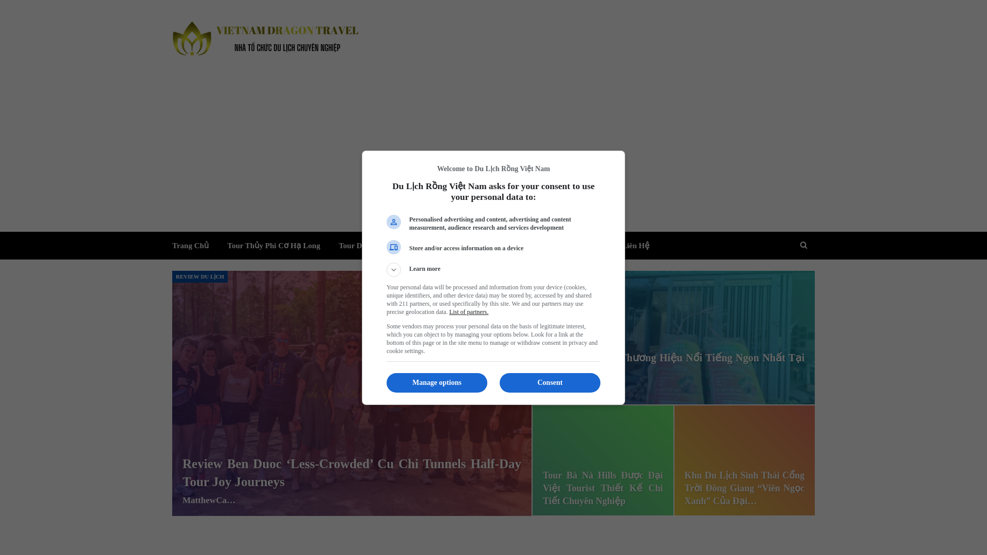 website screenshot of https://vietnamdragontravel.vn