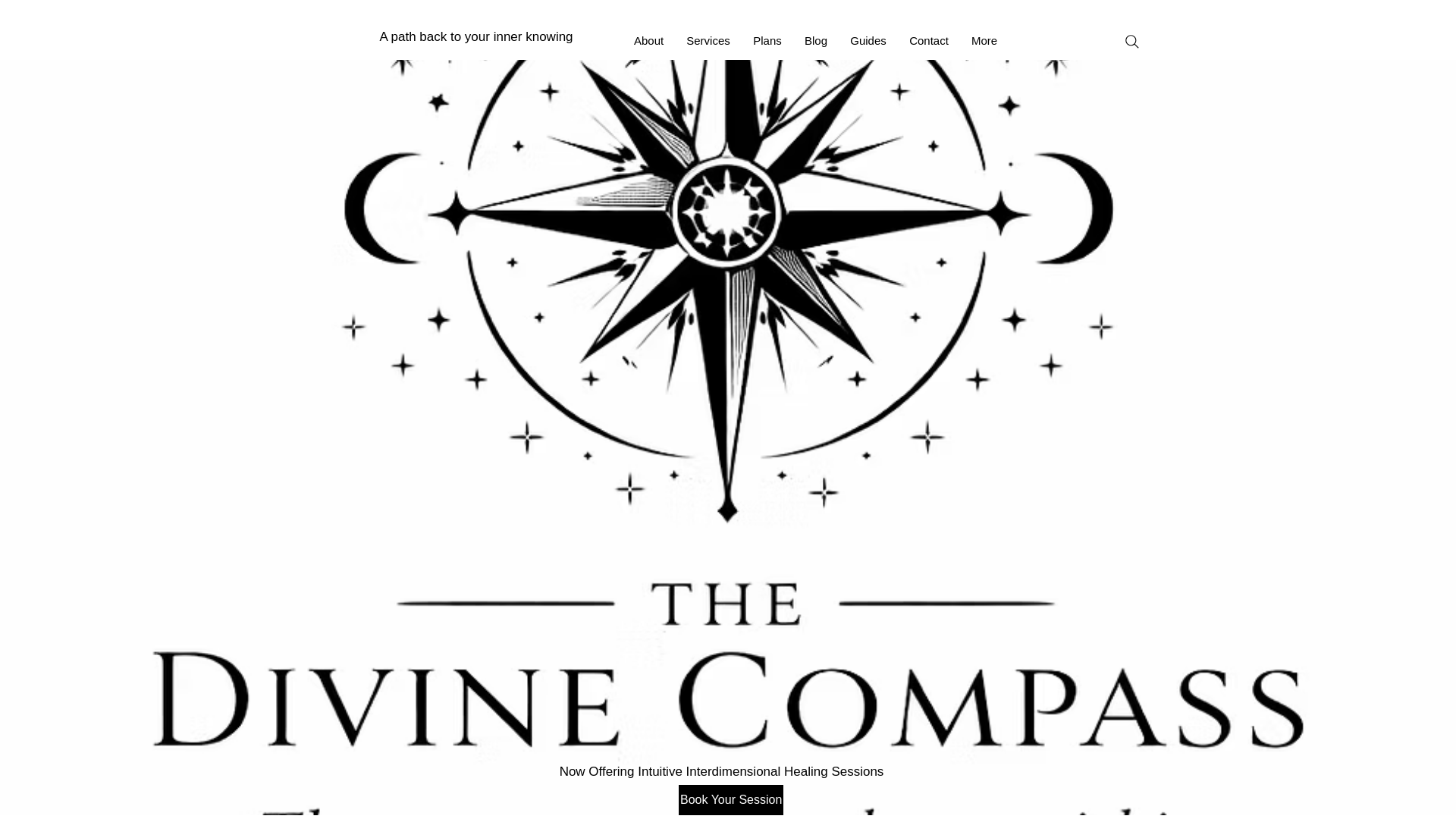 website screenshot of https://thedivinecompass.net/