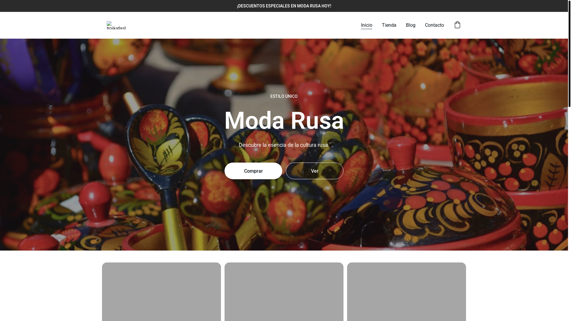 website screenshot of https://troikafashion.shop/