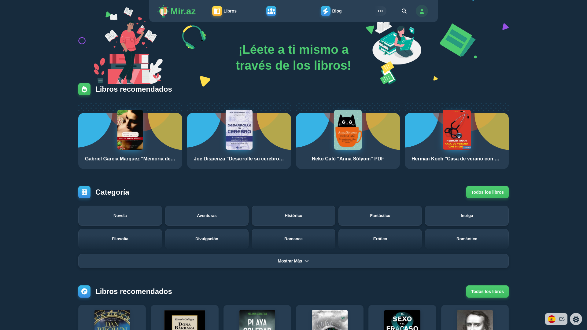 website screenshot of https://mir.az/es/