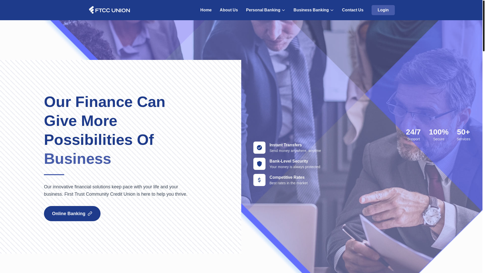 website screenshot of https://ftccunion.com/