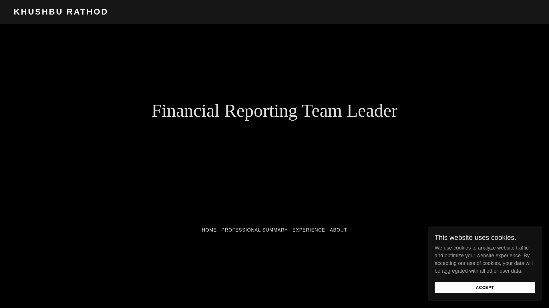 website screenshot of https://khushbu-rathod.com/