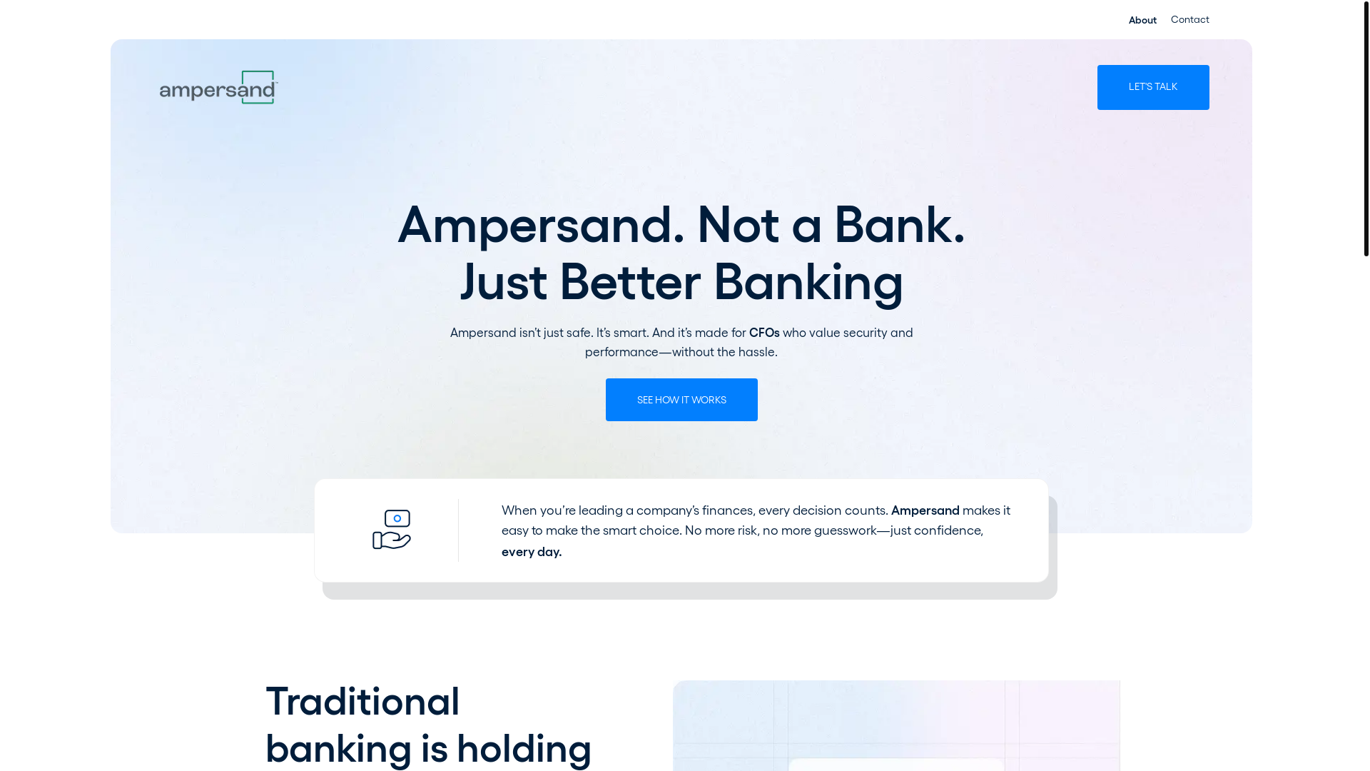 website screenshot of https://gotampersand.com/