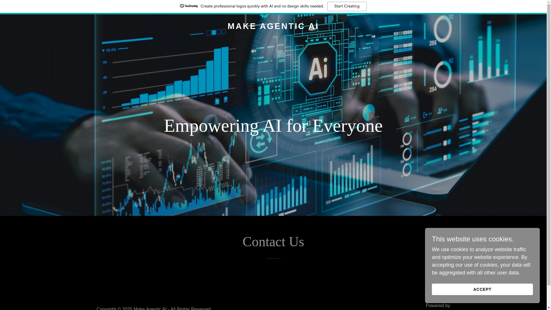 website screenshot of https://makeagenticai.com/
