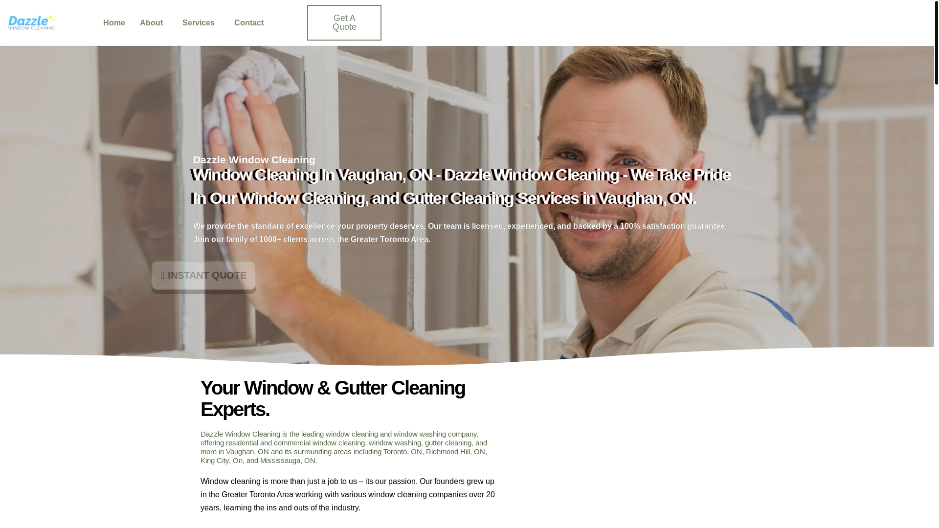 website screenshot of https://dazzlewindowcleanersmail.com/