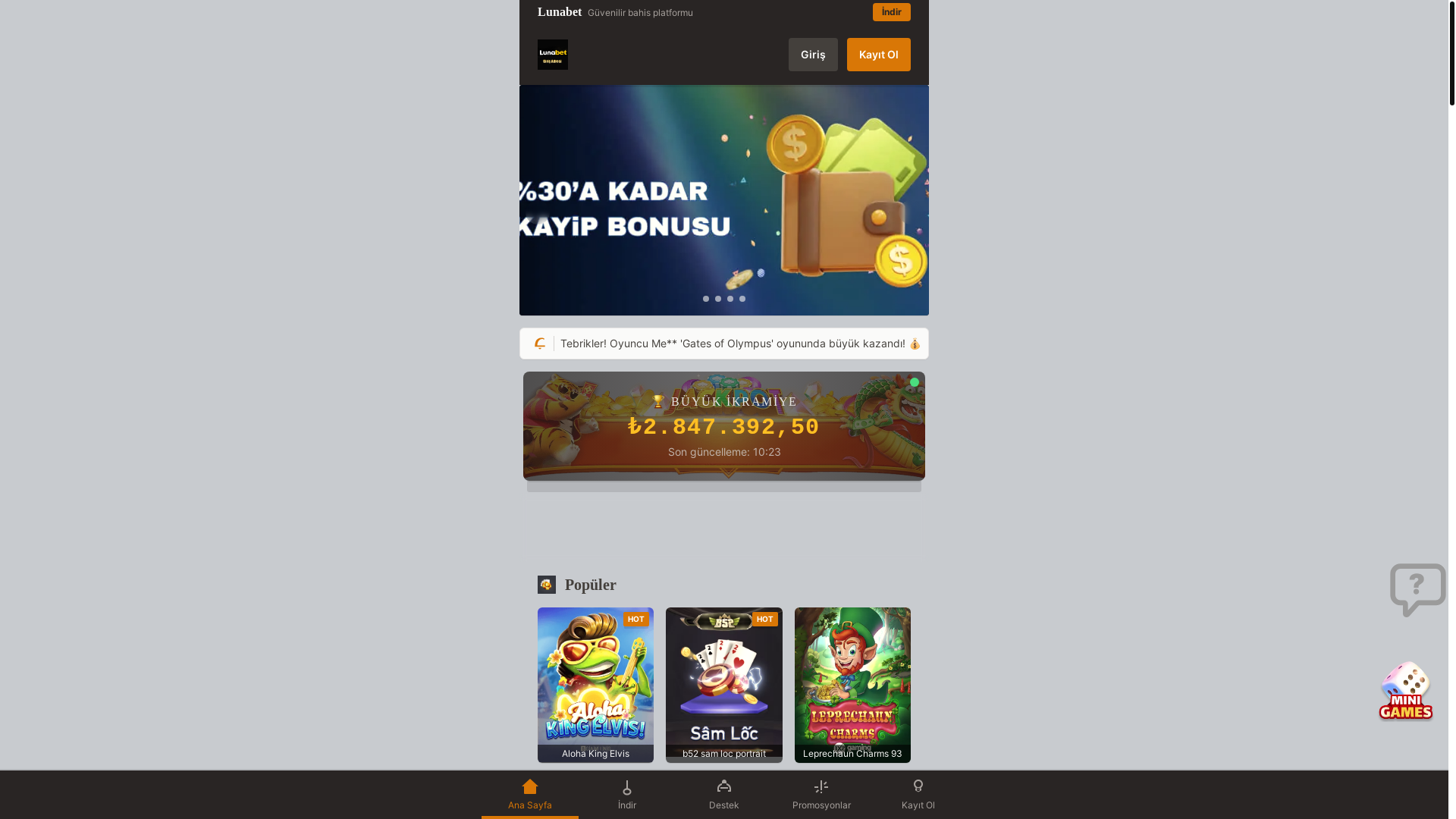 website screenshot of https://lunabetaffiliate.com/