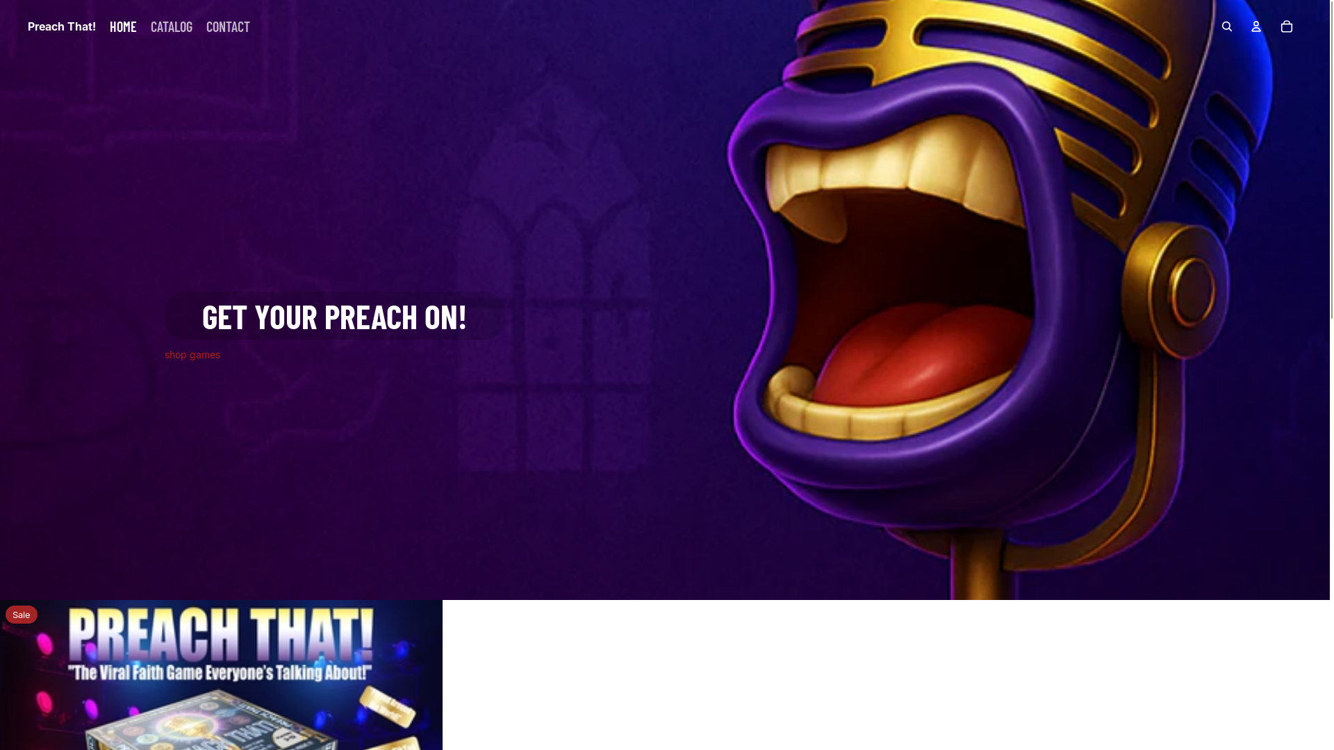 website screenshot of https://preachonthat.com/