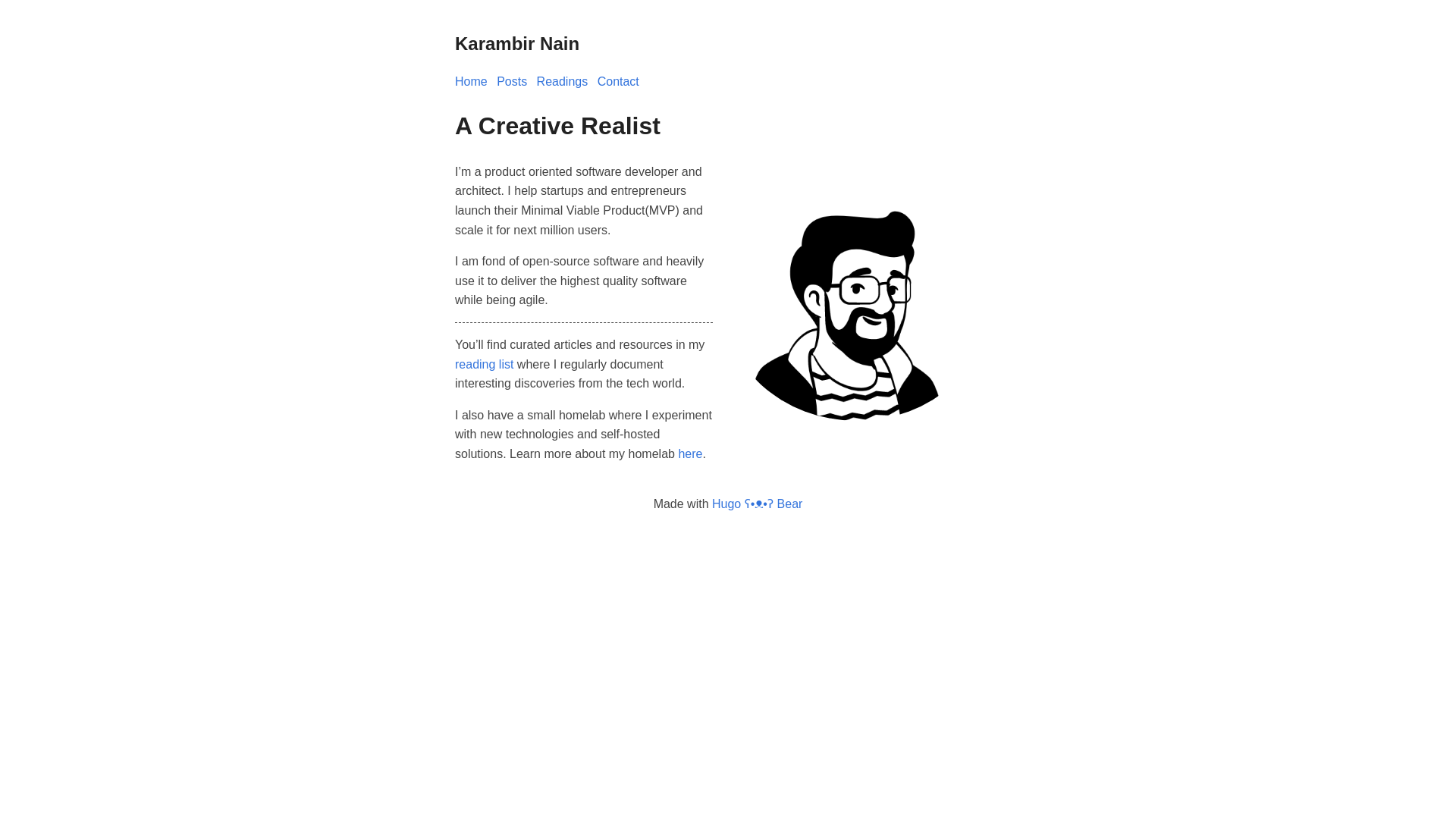 website screenshot of https://karambir-in.pages.dev/