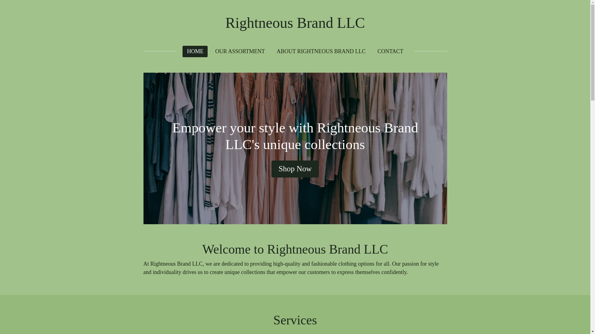 website screenshot of https://rightneousbrandllc.com/
