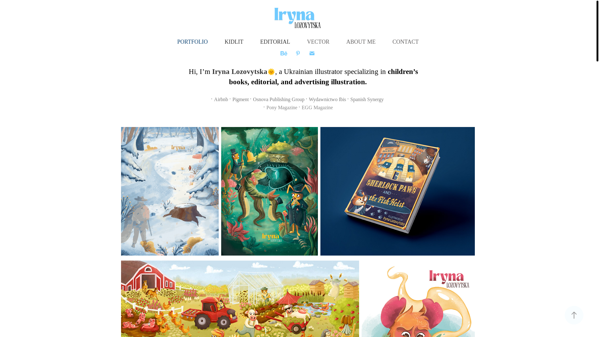 website screenshot of https://irynalozovytska.com/