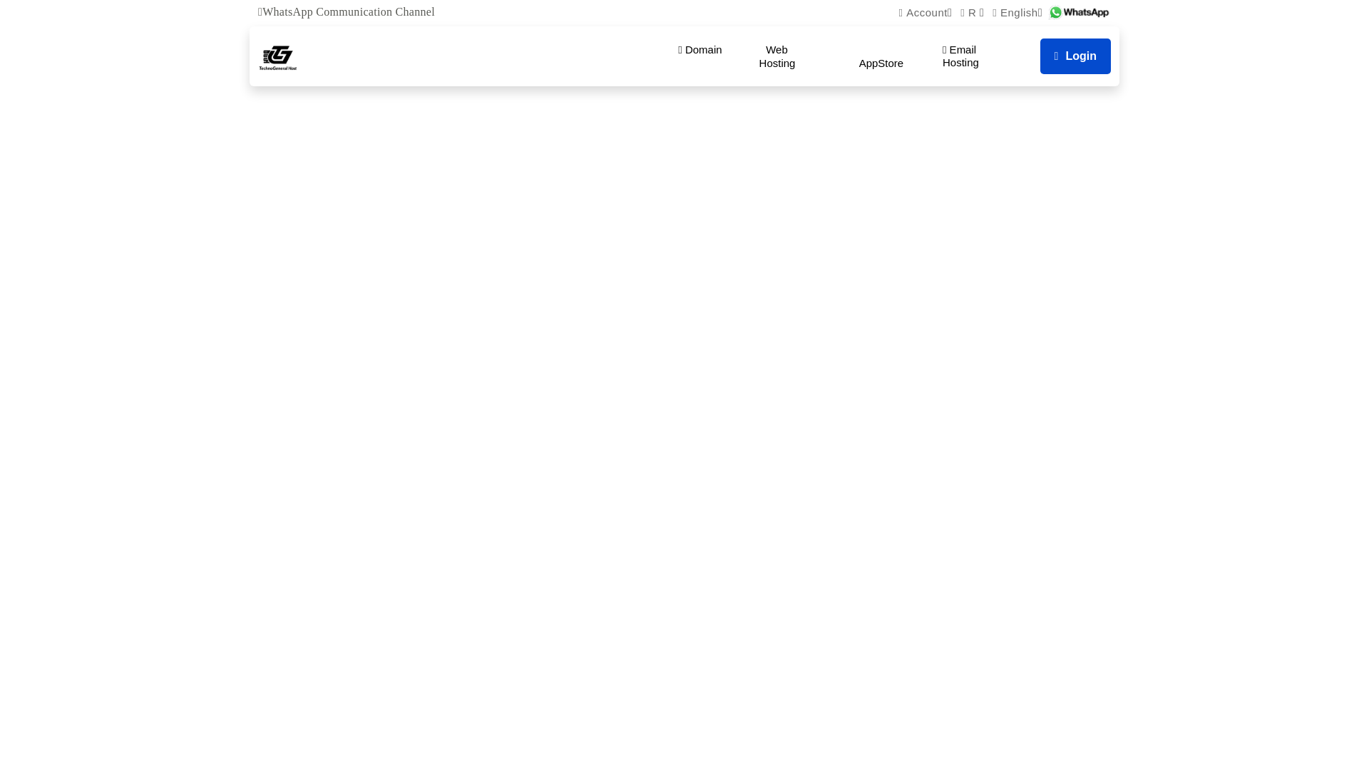 website screenshot of https://technogeneralhost.co.za/