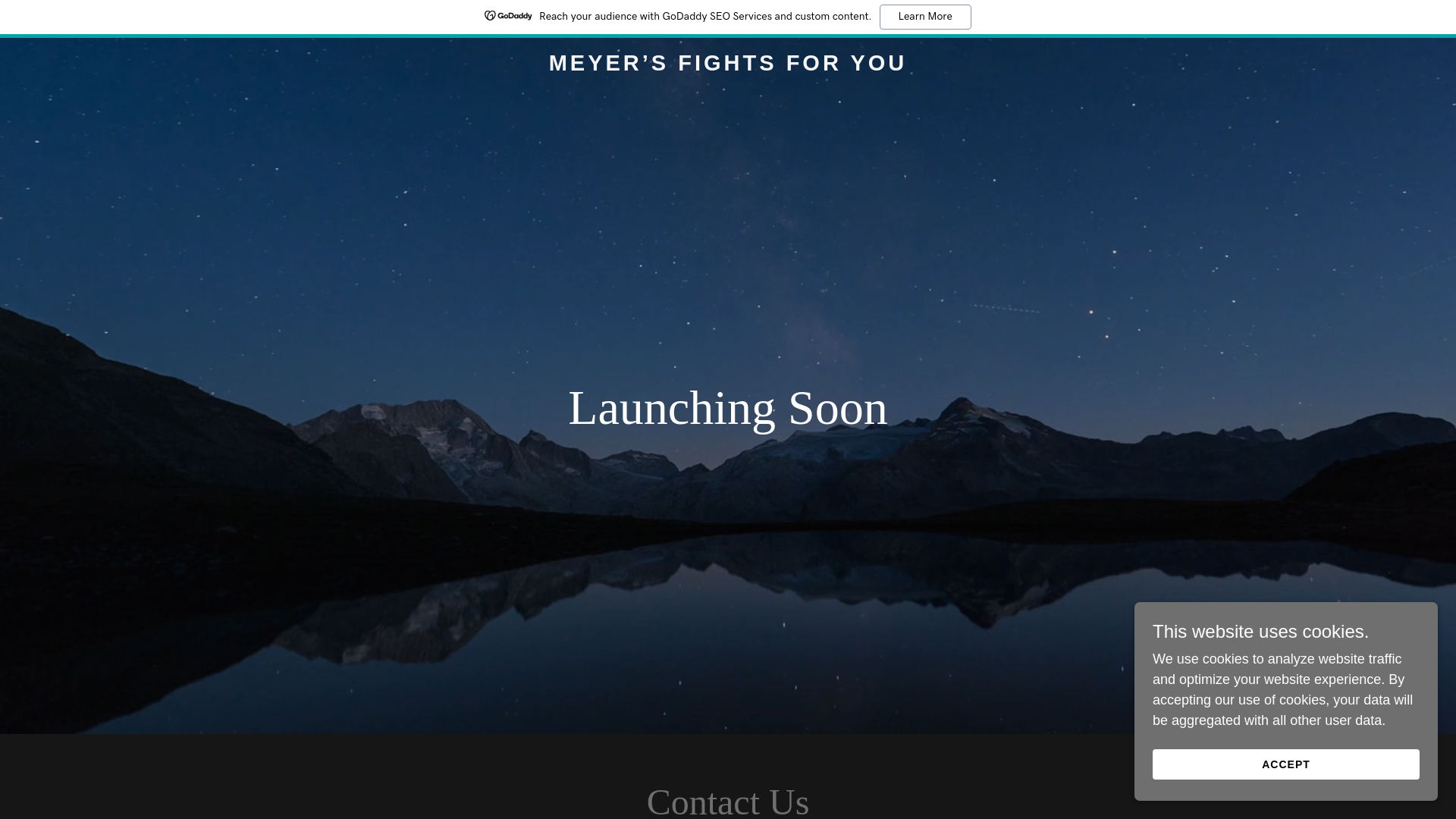 website screenshot of https://meyersfightsforyou.com