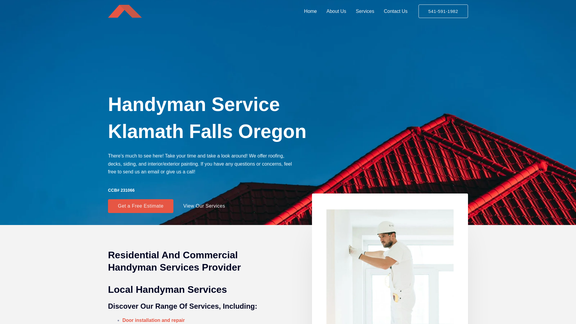 website screenshot of https://handyman-website.com/