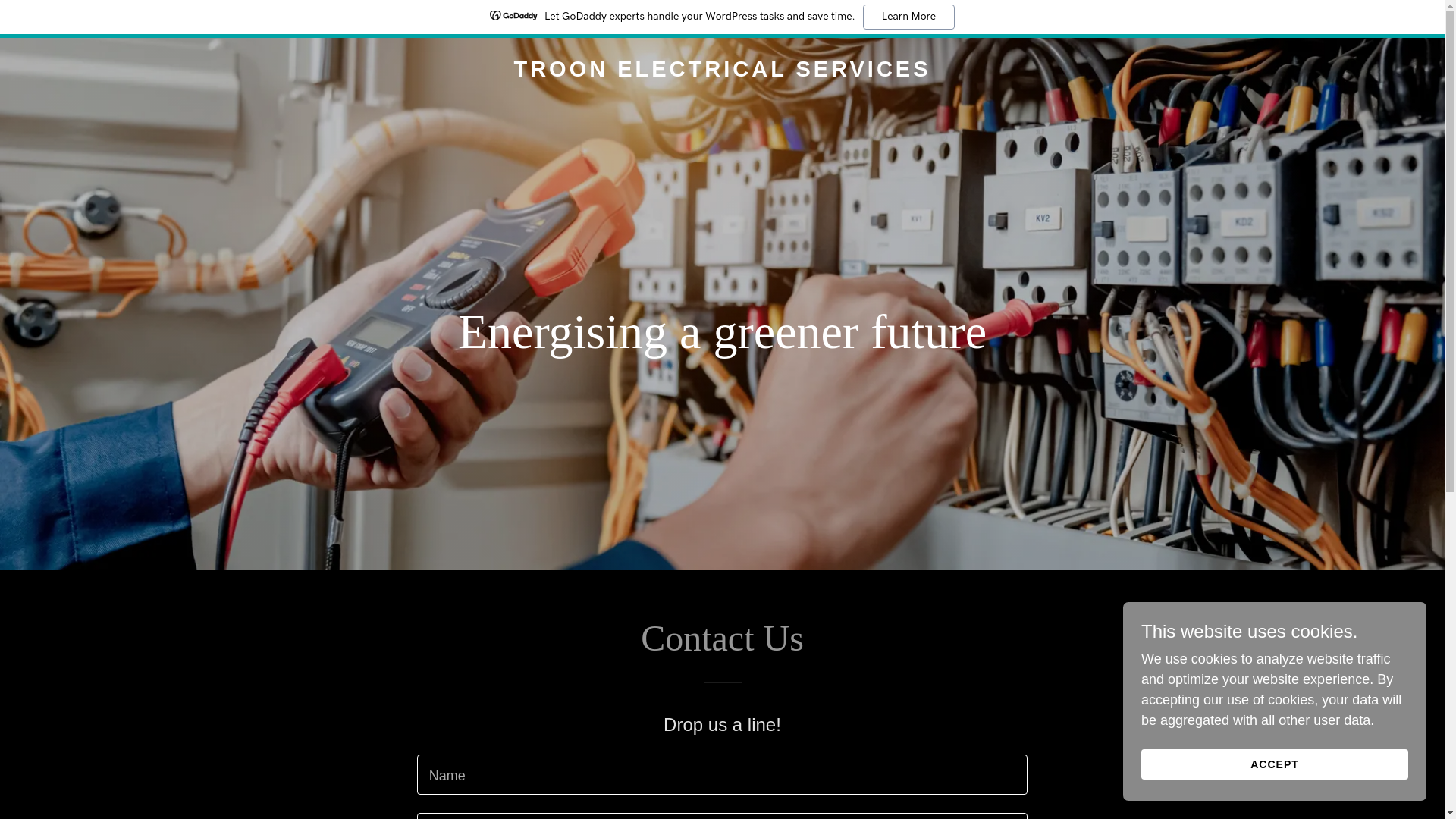 website screenshot of https://troonelectricalservices.com/