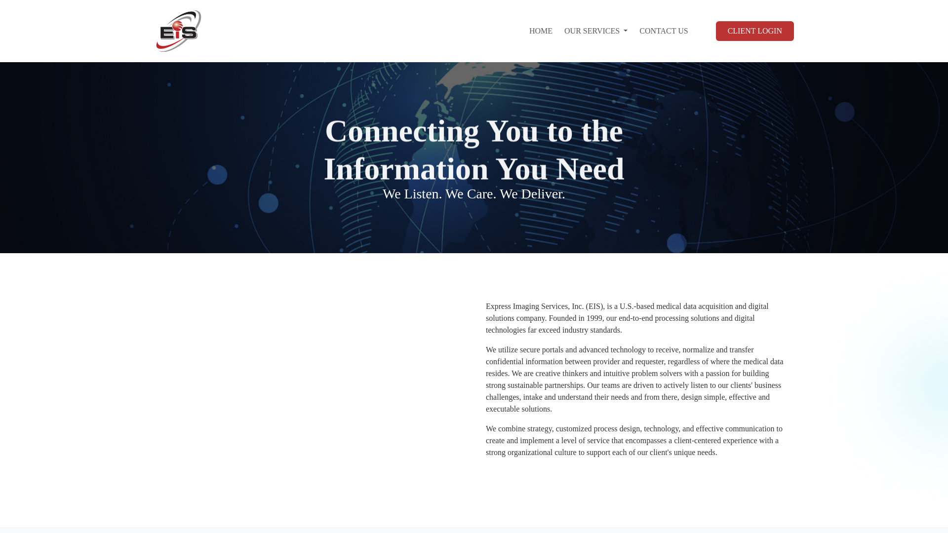 website screenshot of https://www.expressimagingservices.com/