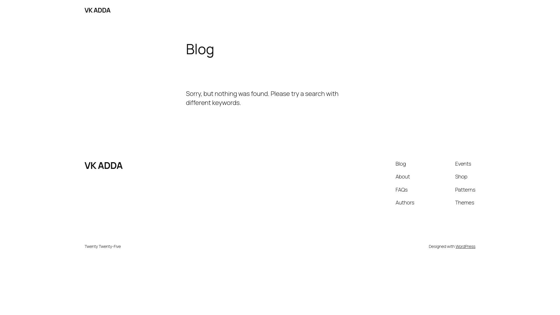 website screenshot of https://vkadda.in/