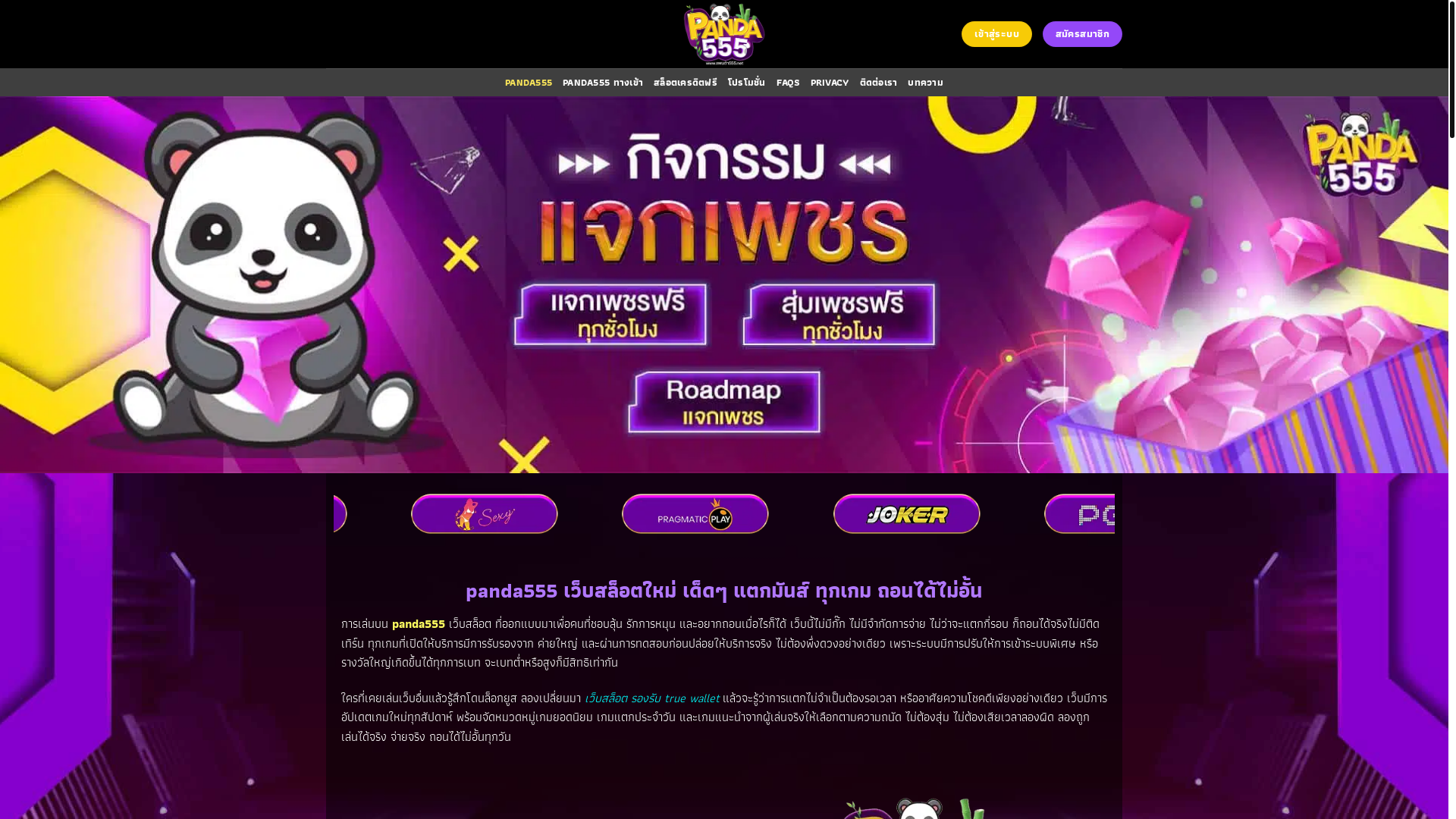 website screenshot of https://panda555s.online/