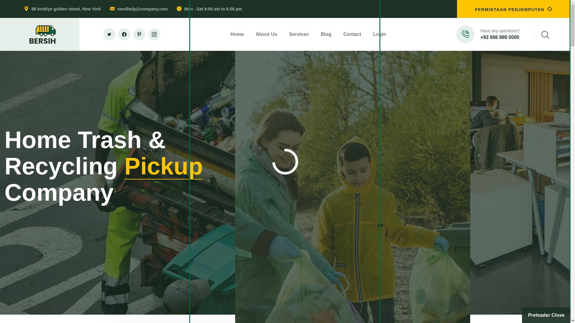 website screenshot of https://bersihsampah.com/