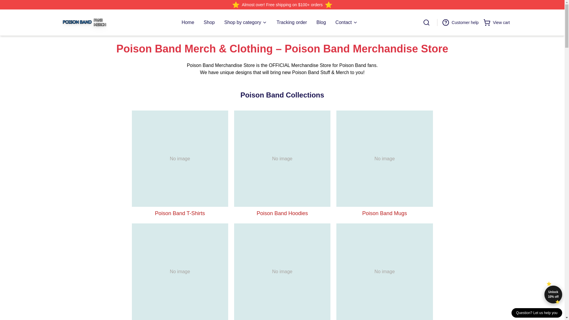 website screenshot of https://poisonband.shop/