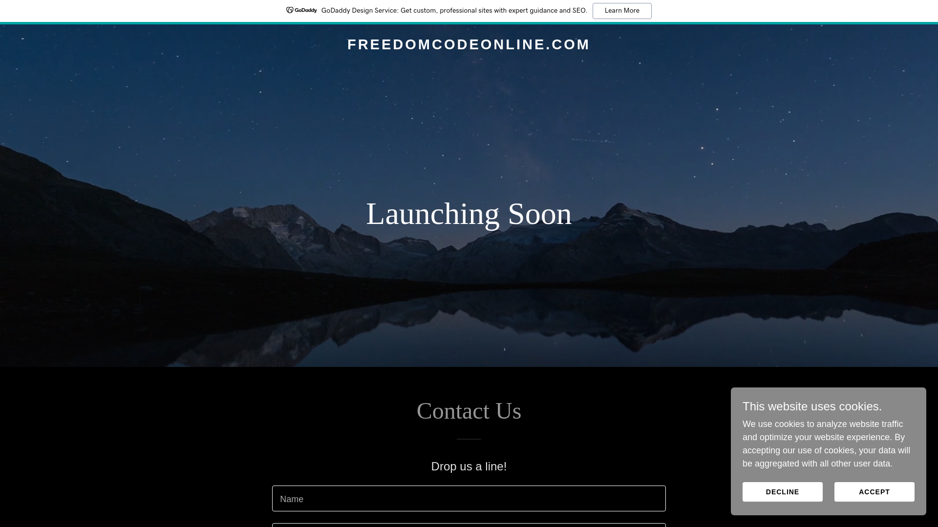 website screenshot of https://freedomcodeonline.com/
