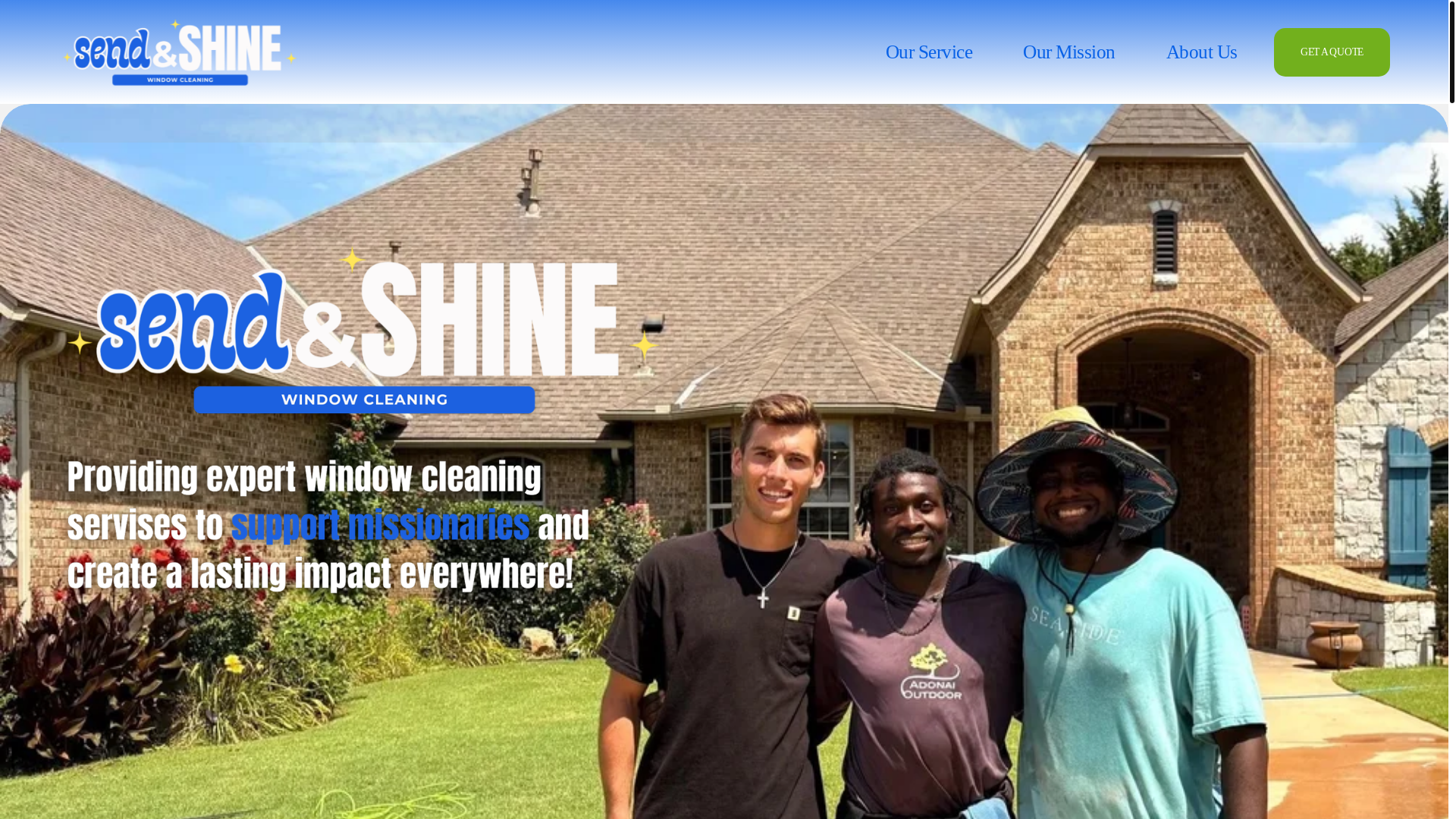 website screenshot of https://sendandshine.com/