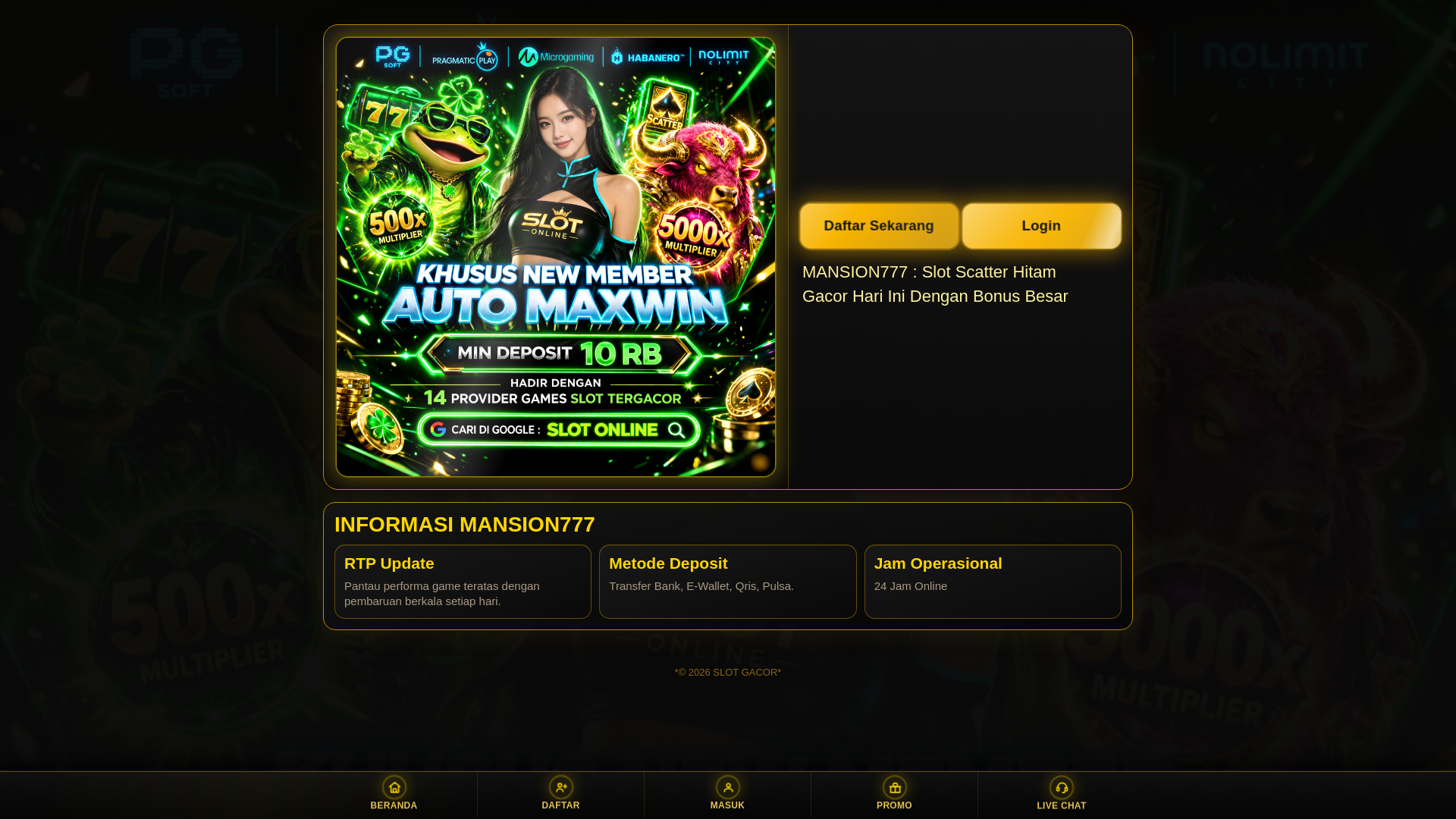 website screenshot of https://mansion777-venturecapitalistmag.pages.dev/