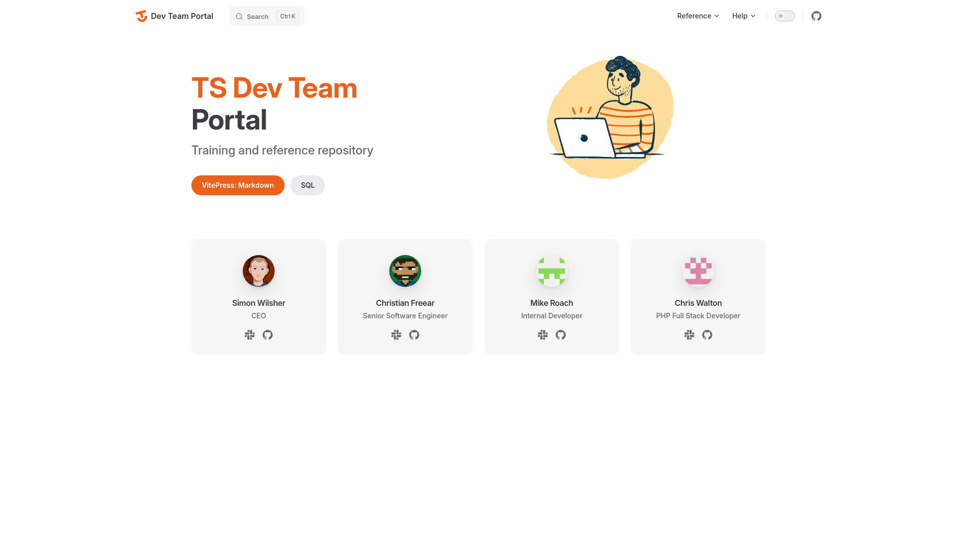 website screenshot of https://devteam-ani.pages.dev/