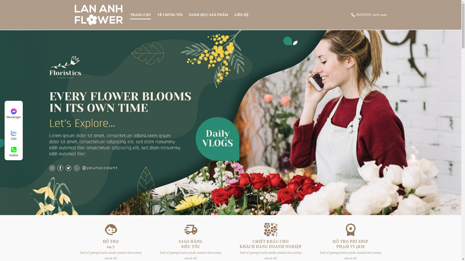 website screenshot of https://lananhflower.com/