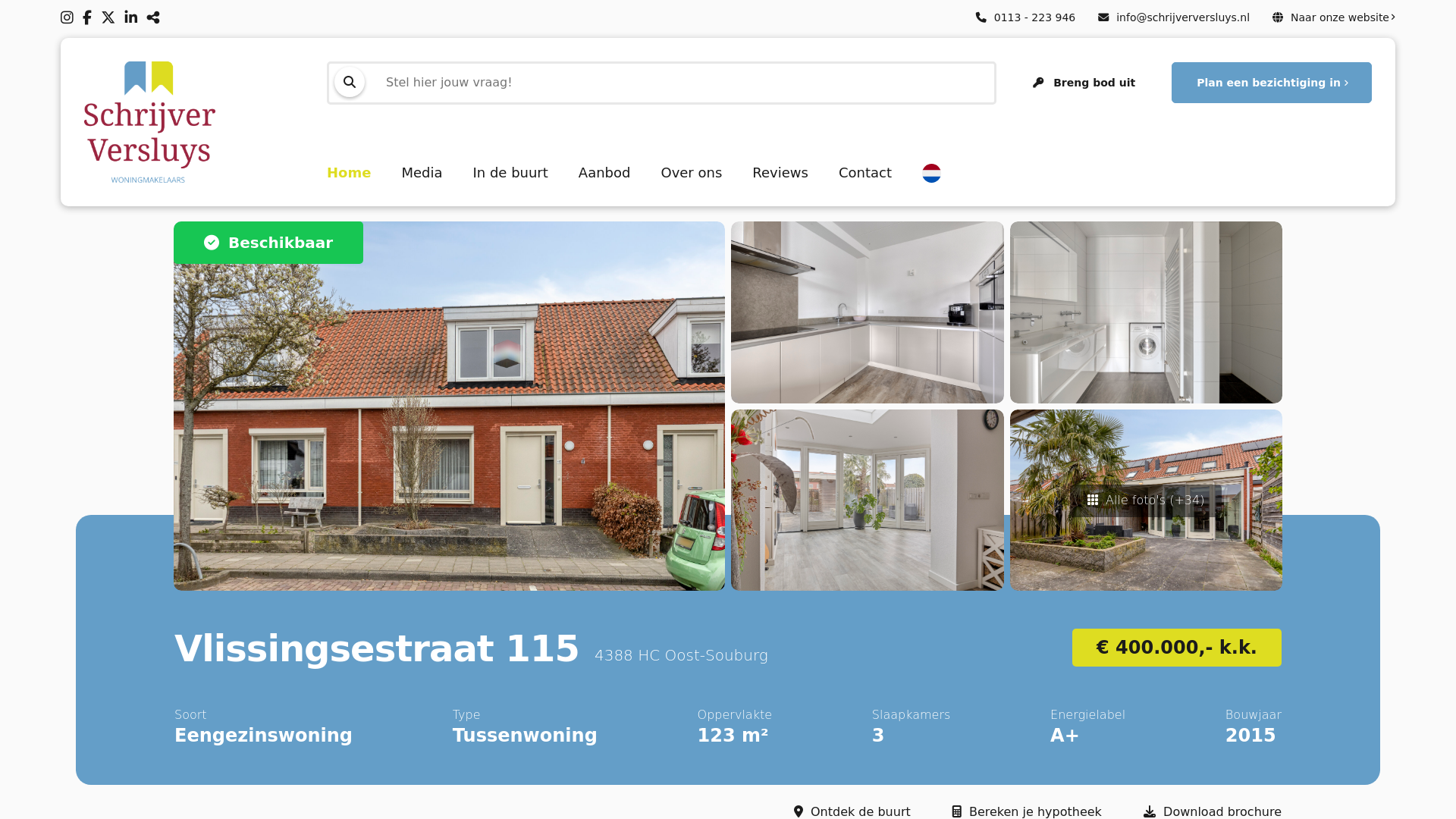 website screenshot of https://vlissingsestraat115.nl/