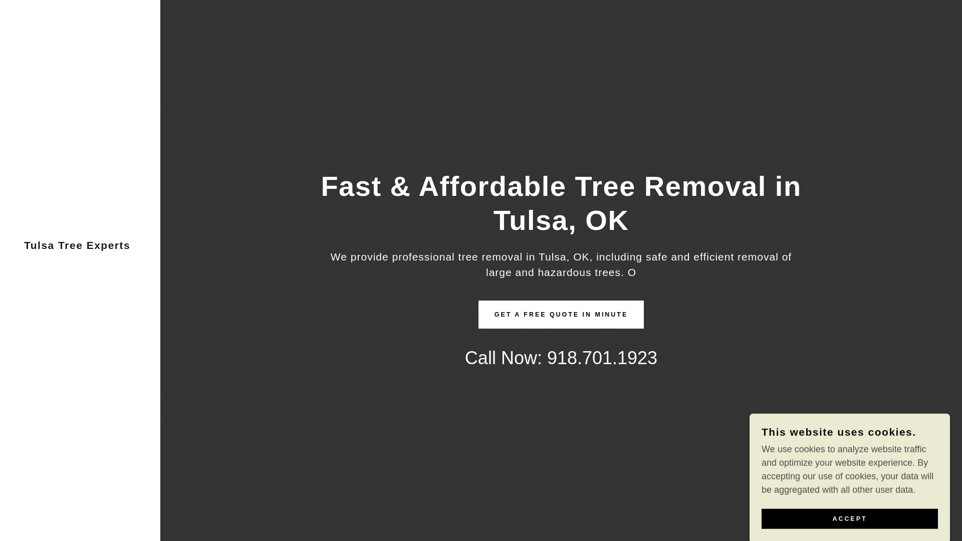 website screenshot of https://tulsatreeexperts.com/