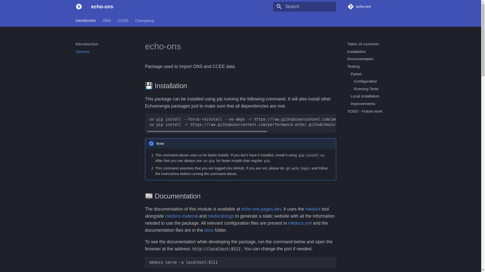 website screenshot of https://echo-ons.pages.dev/