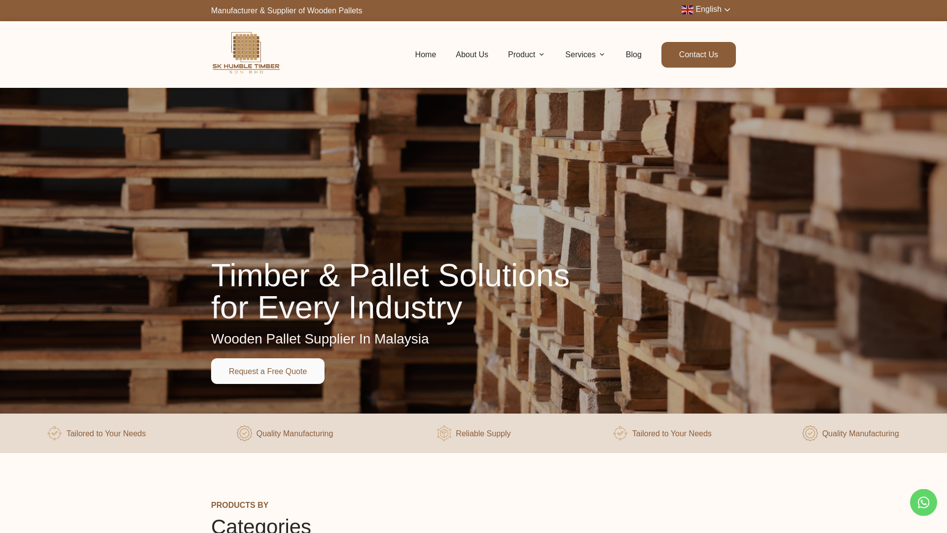 website screenshot of https://skhumbletimber.com/