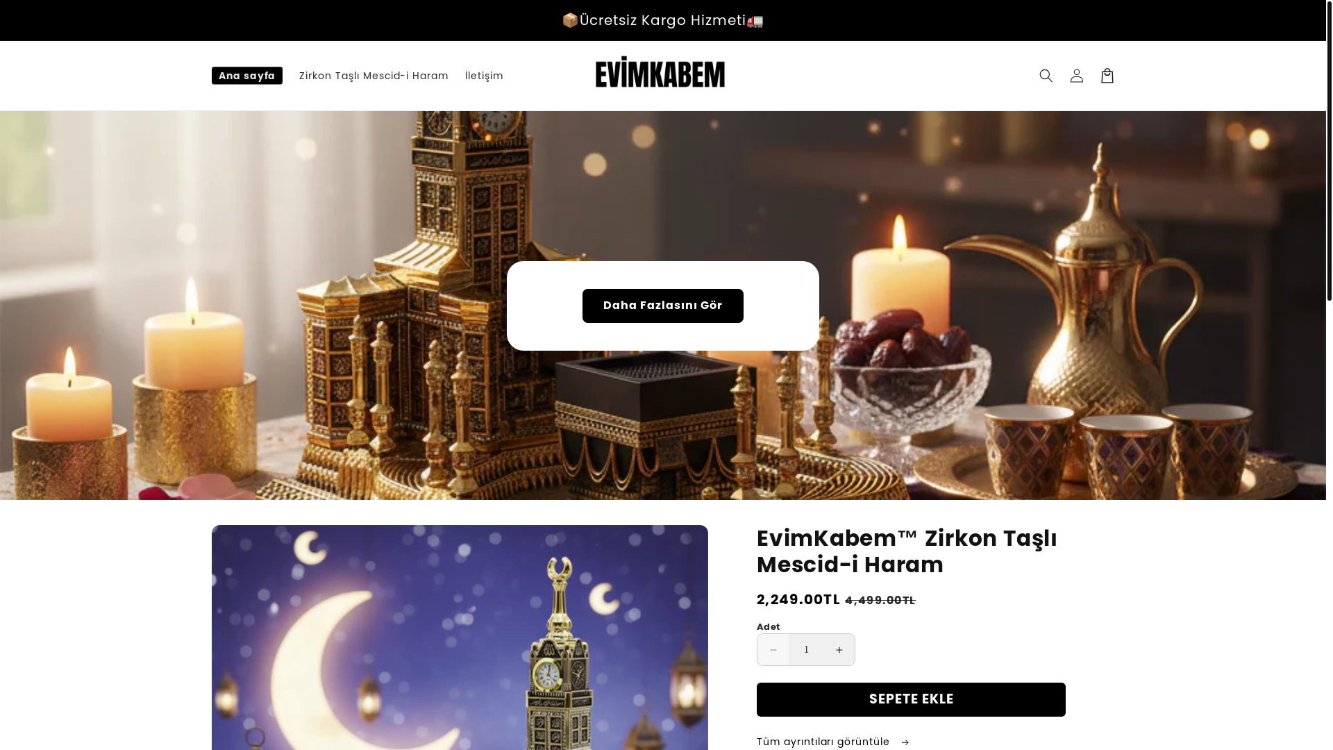 website screenshot of https://evimkabem.com/