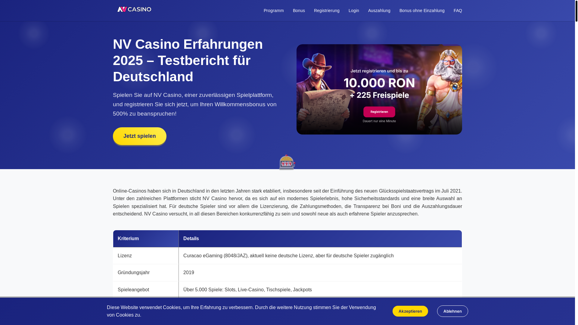 website screenshot of https://nvcasino1online.pages.dev/