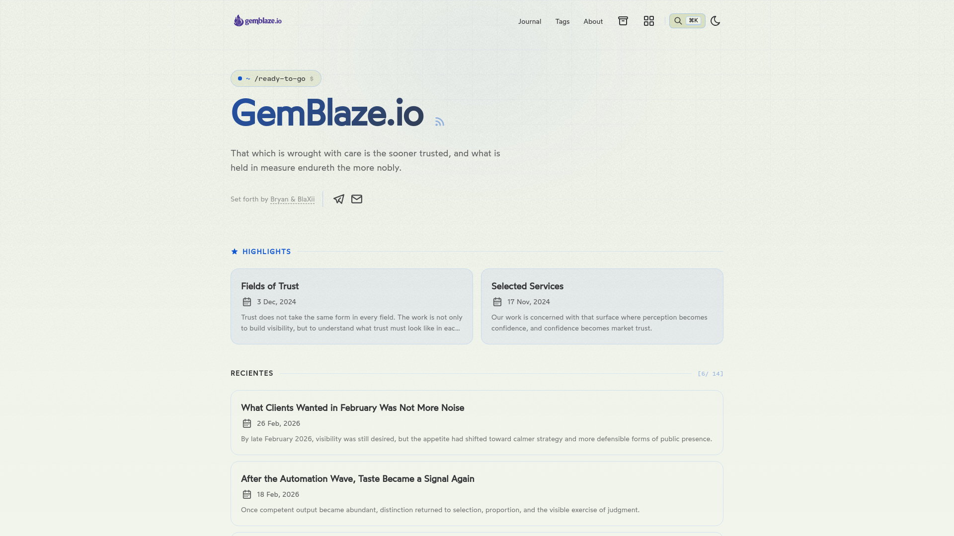 website screenshot of https://gemblaze.pages.dev/